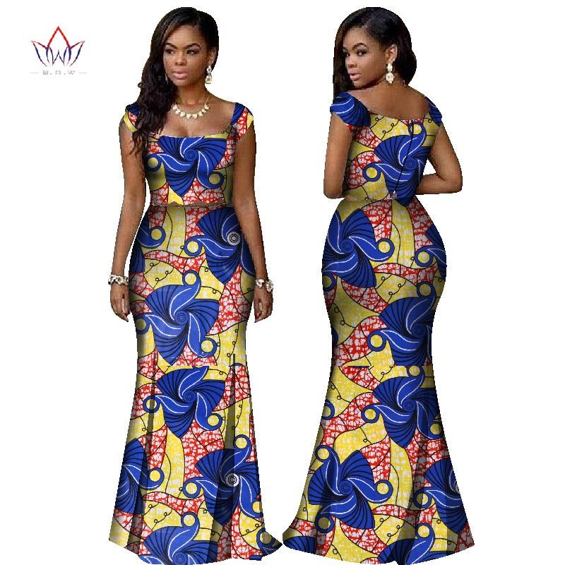 african print two piece dresses