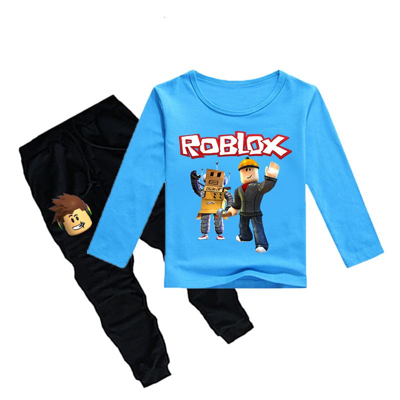 2020 Roblox Childrens Wear Leisure Time Round Collar Long