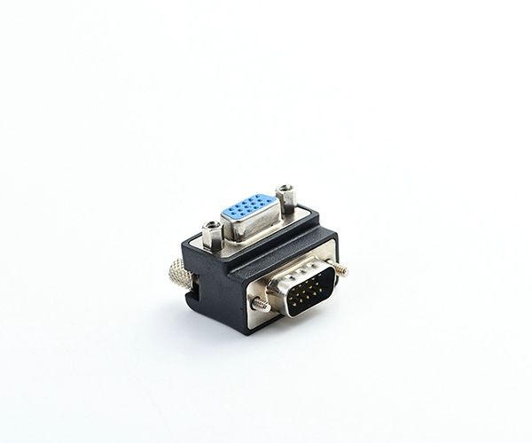 90 Degree Right Angle 15 Pin VGA SVGA Male to Female Converter Angle Cool Good