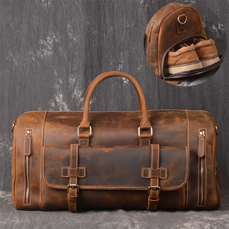 sac voyage cuir homme vintage