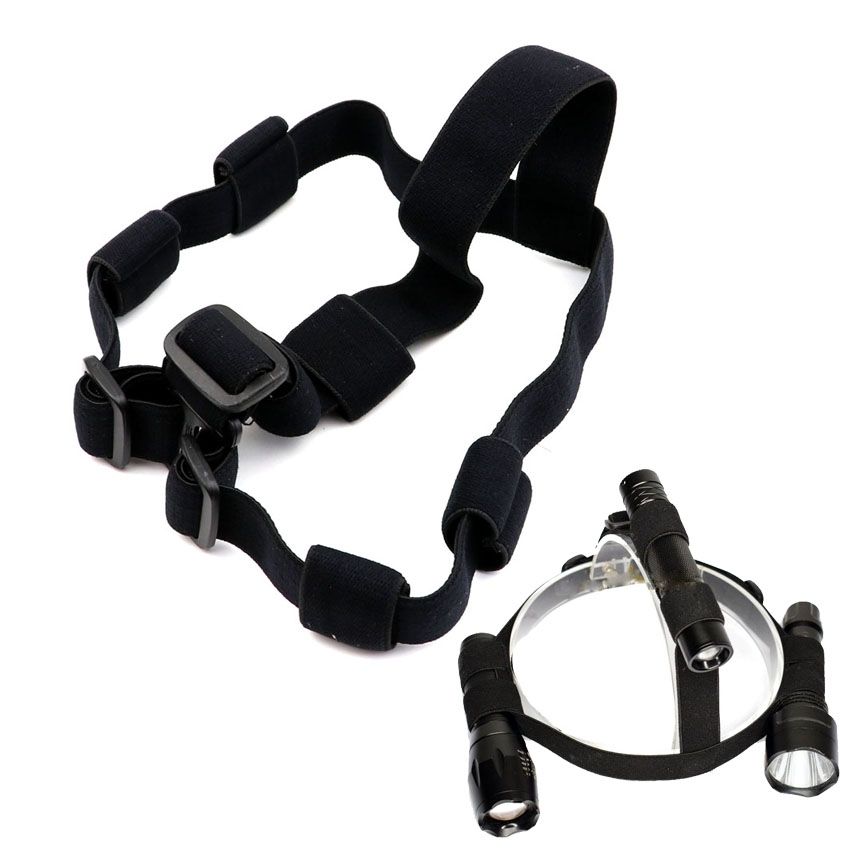 Head Strap Band Adjustable Nylon Head Strap Belt Outdoor Torch Headlamp