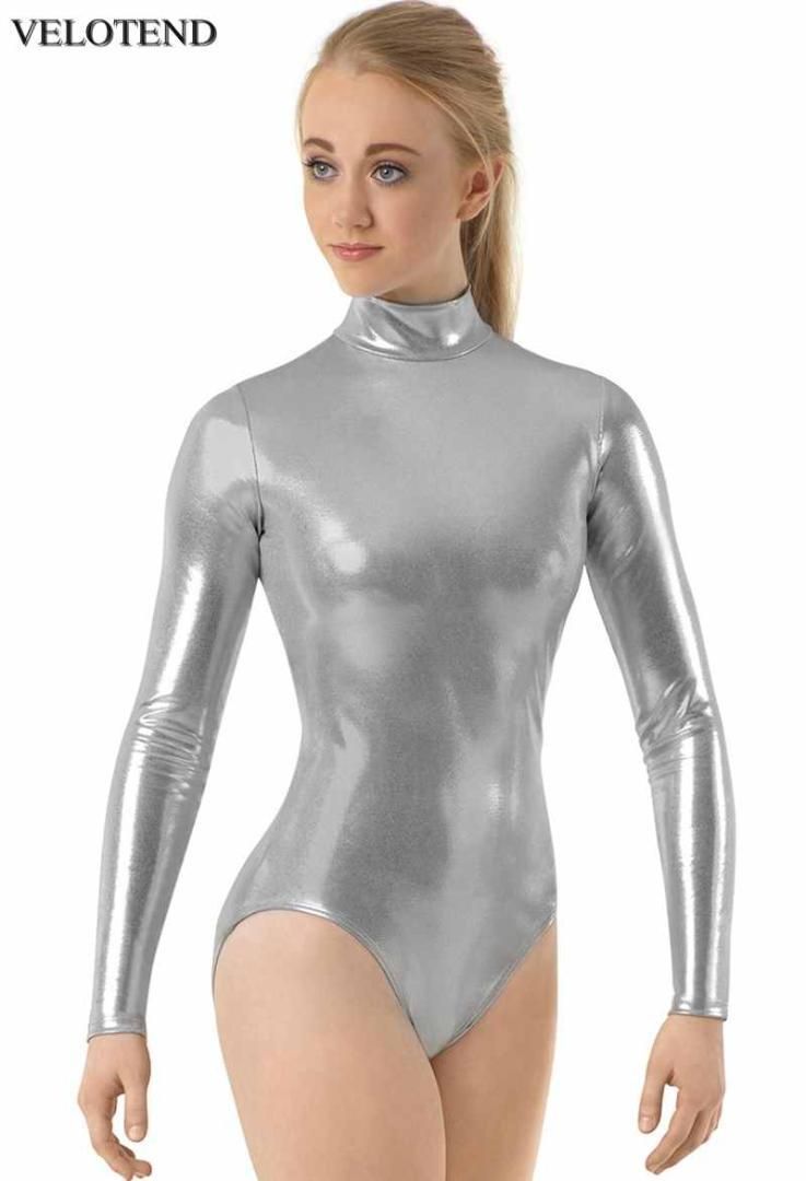 metallic leotard