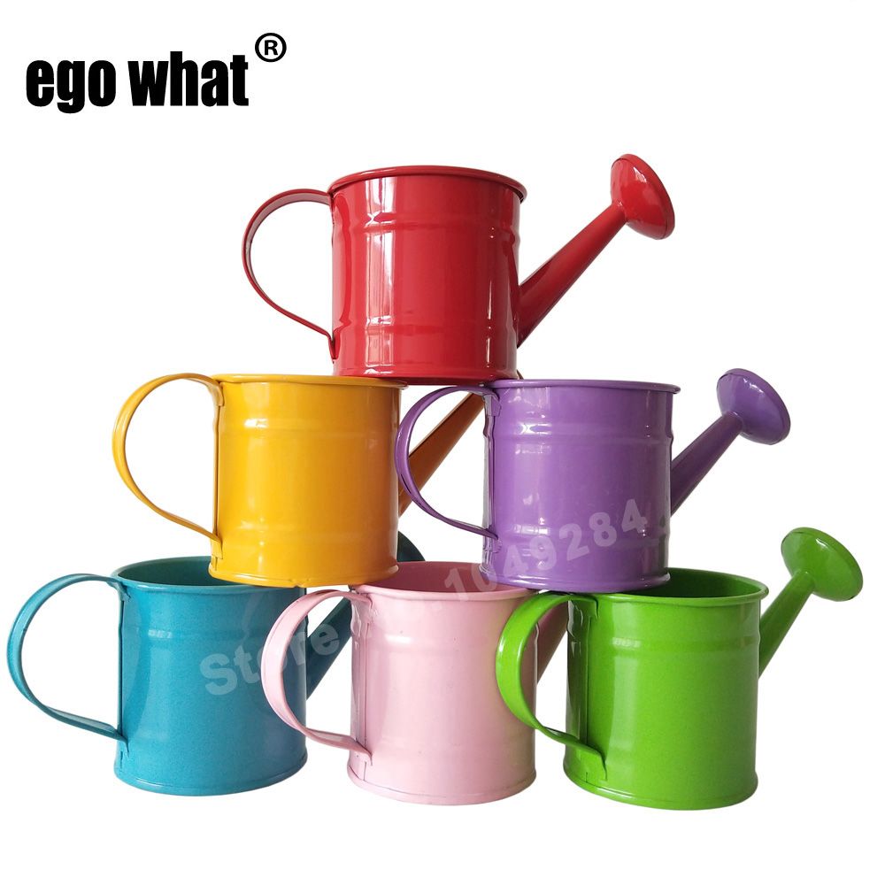 2019 Cheap Mini Mixed Color Metal Water Cans Sharp Flower Pot Pure