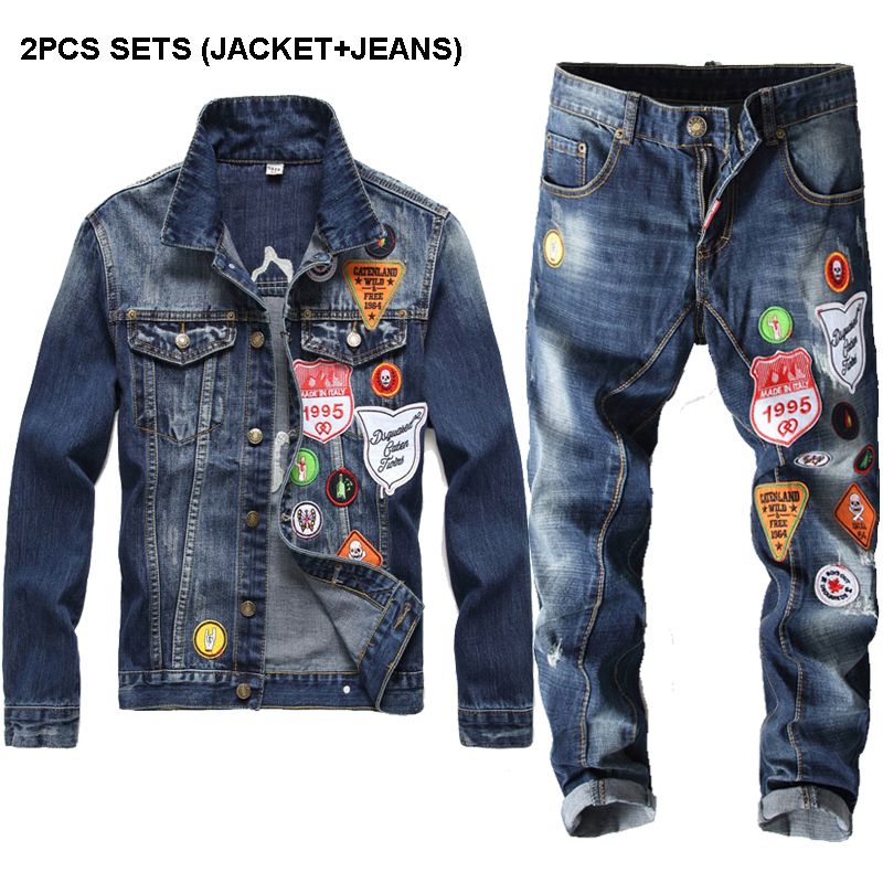 mens denim jacket and jeans set
