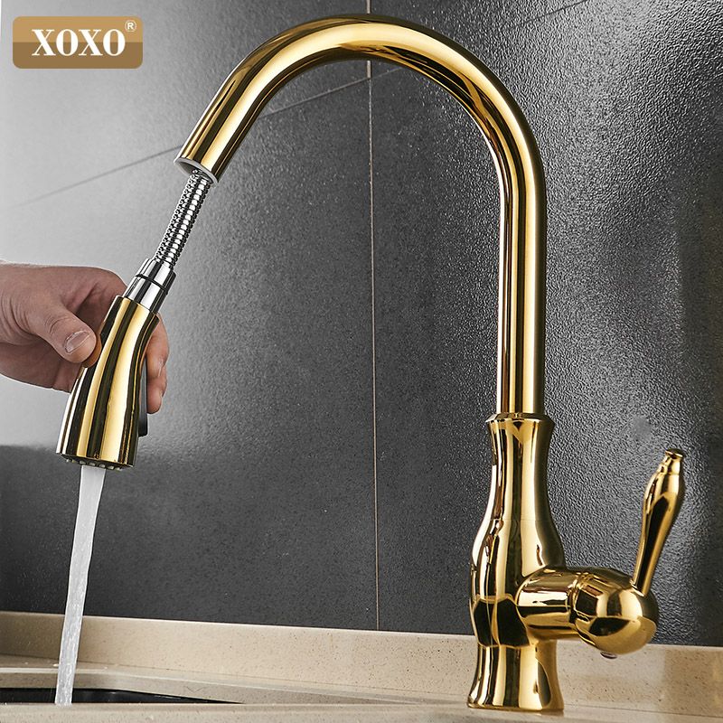 2020 Xoxo Kitchen Faucet Pull Out Side Cold And Hot Single Hole