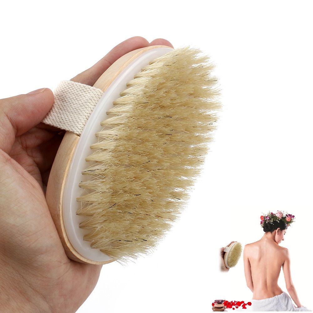 2020 Hot Dry Skin Body Soft Natural Bristle The SPA The Brush Without