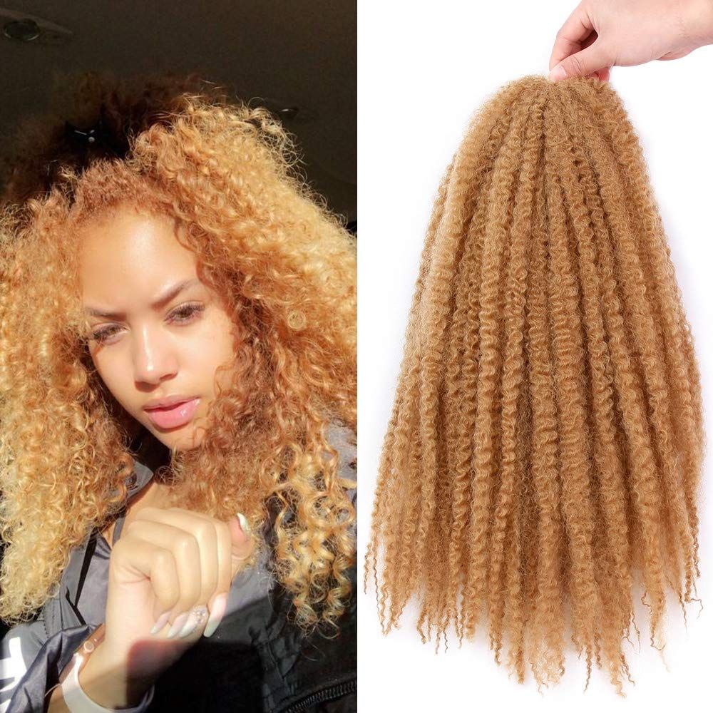 1Pcs Marley Braids Hair Afro Kinky Curly Marley Curl Twist Braid Hair Extensions Kanekalon Synthetic Twist Crochet Hair 18 Inch Ombre Color 1Pcs Marley Braids Hair Afro Kinky Curly Marley Curl Twist Braid Hair Extensions Kanekalon Synthetic Twist Crochet Hair 18 Inch Ombre Color