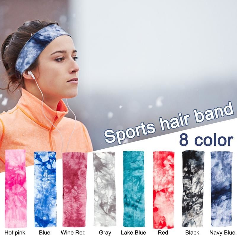 Lot of 3 Terry Cloth Headband Sweatband Yoga Running Tennis Exercise Navy Blue
