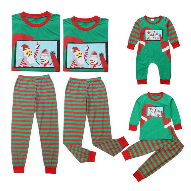 2019 Christmas Family Matching Pyjamas Outfits Adult Kids Babies