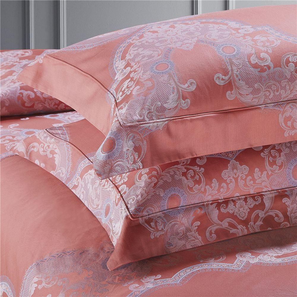 0,5 M de algodón satén sustancia vintage con patrones paisley azul rosa en blanco