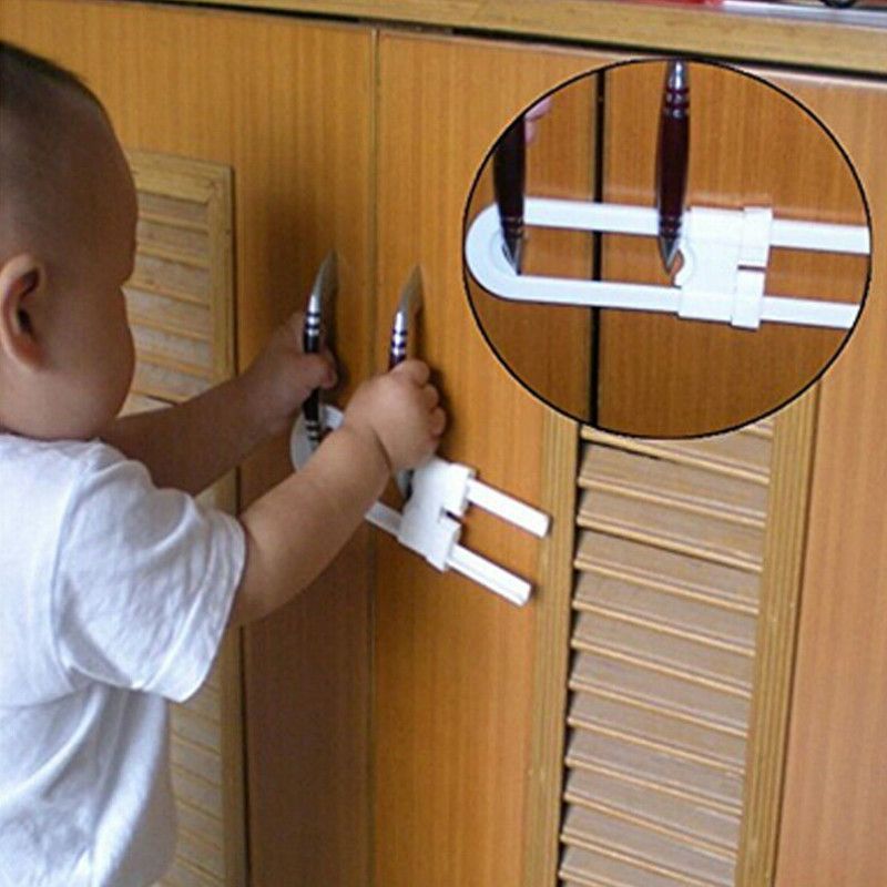 Niño del niño Bebé Armario Seguridad del Gabinete Puerta Cajón Nevera Protec cerraduras de prueba 