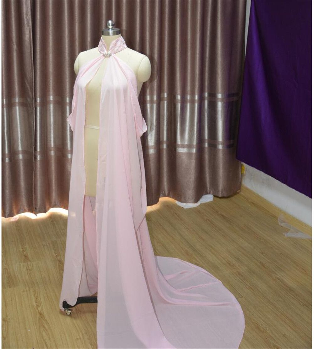 pink chiffon cape