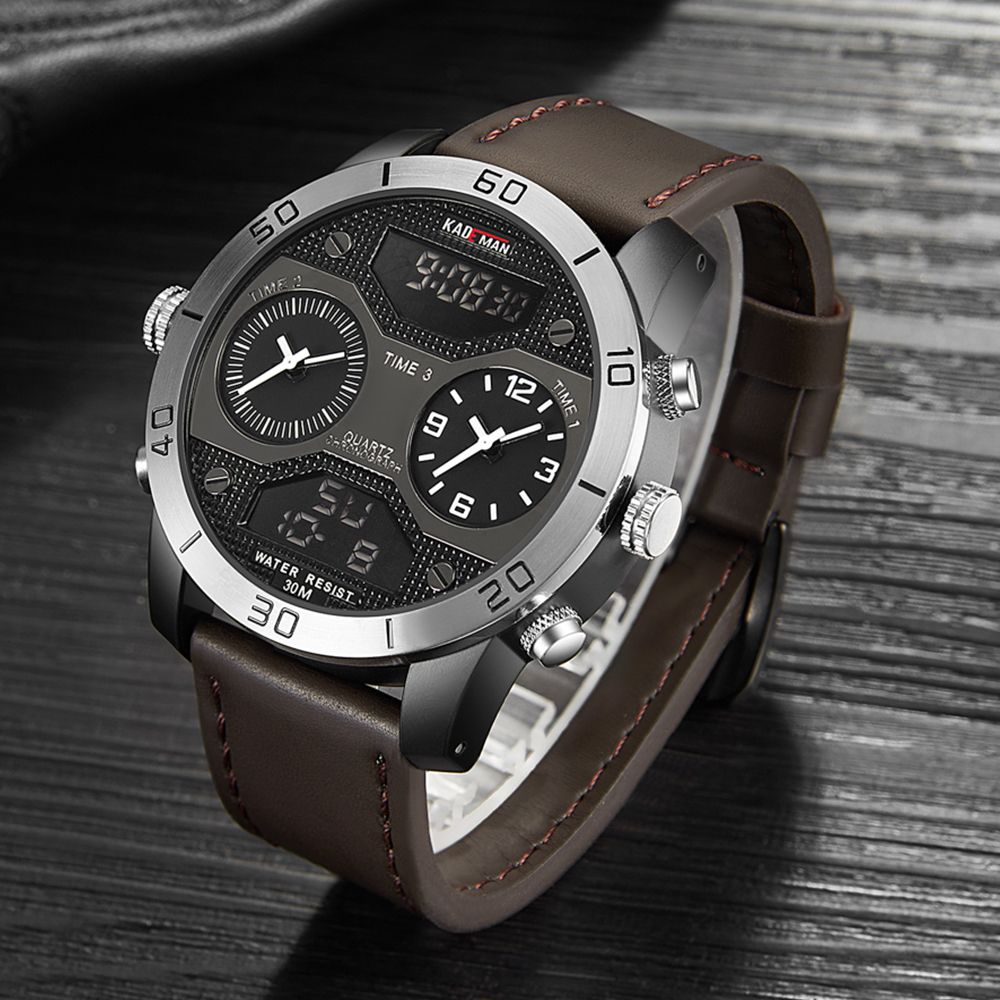 digital analog wrist watch