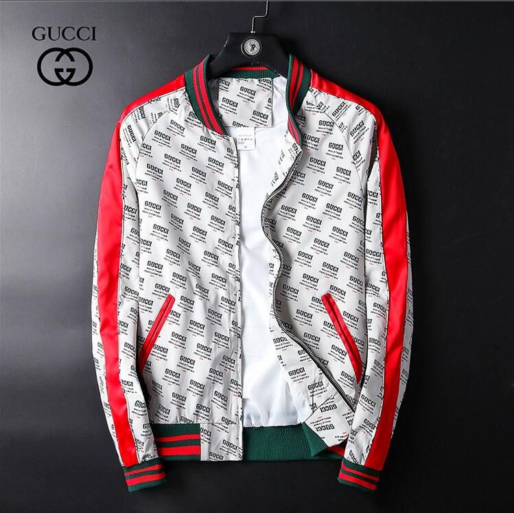 de los hombres de la marca Gucci Chaqueta Casual Sudadera Chaqueta de manga larga Deportes calidad Cazadora deportiva Diseñador de lujo