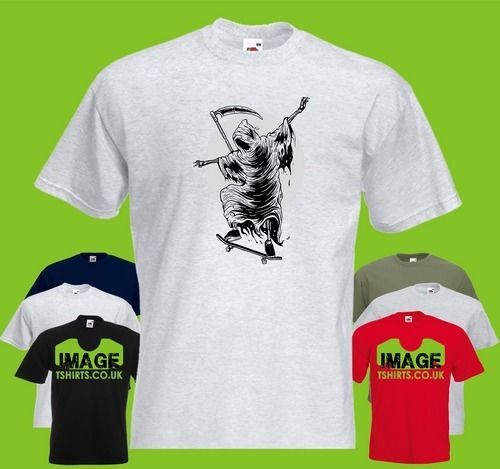 Grim Reaper Skateboarder Kids Childrens T-Shirt Skateboard Clothing Tee