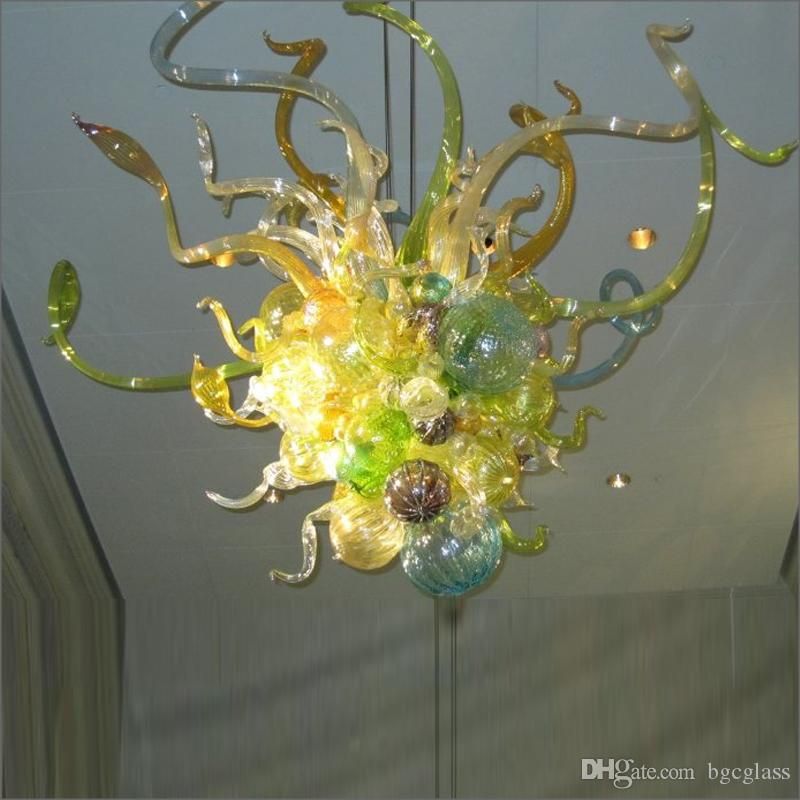 Amazing Decorative Chihuly Light Fixtures 120v 240v Ceiling Decorative Handmade Blown Glass Pendant Lights For Living Room Decor Lighting Pendant Stainless Steel Pendant Light From Bgcglass 482 42 Dhgate Com
