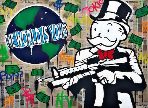 2020 Alec Monopoly Graffiti Art Gun Man The World Is Yours Handpainted Hd Print Oil Painting On Canvas Wall Art Canvas Pictures 200204 From Wnp9898 10 14 Dhgate Com