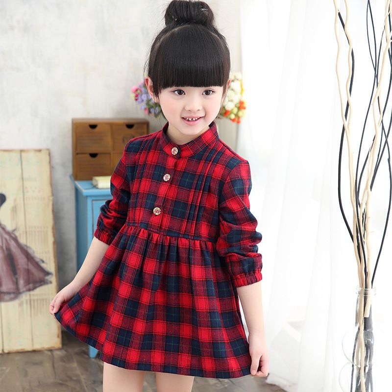 Niños Primavera Niña 2018 Niñas Vestido A Cuadros De 2017 Otoño Invierno Vestidos Casual Para 2 10y Niños J190514 De € | DHgate