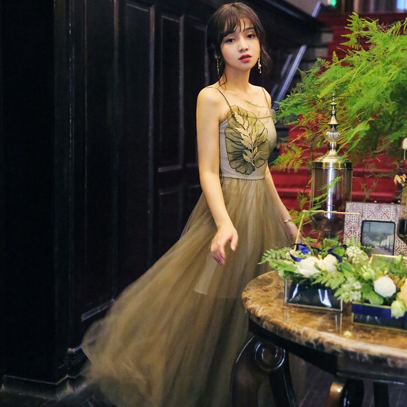 army green prom dresses