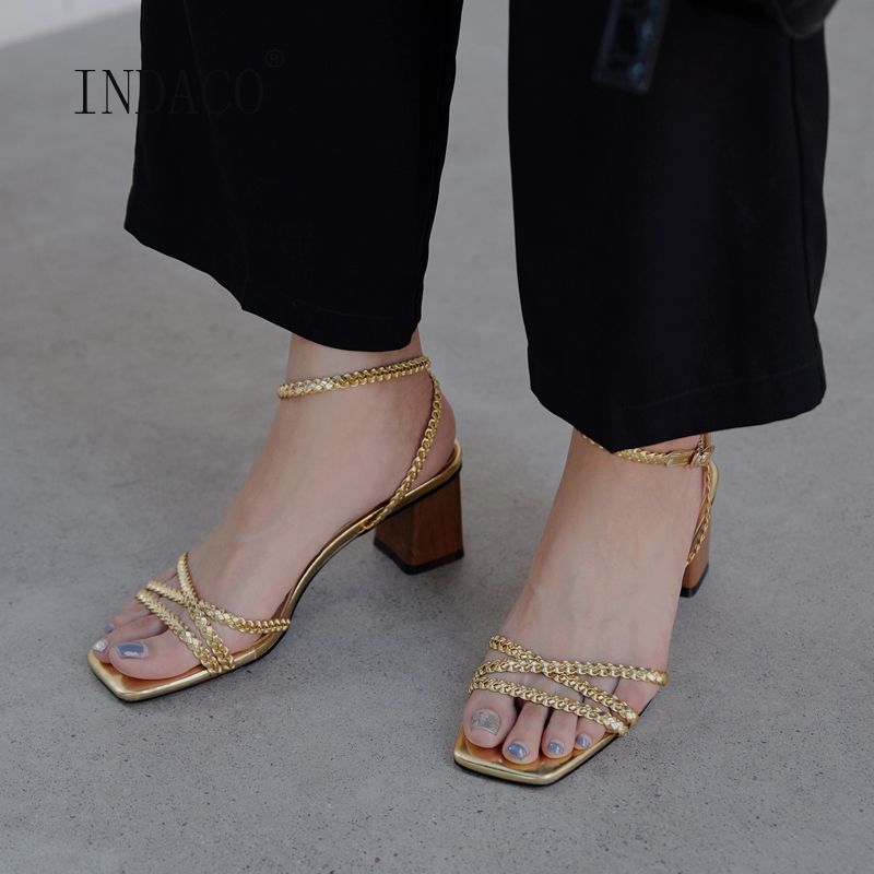 cute gold sandals