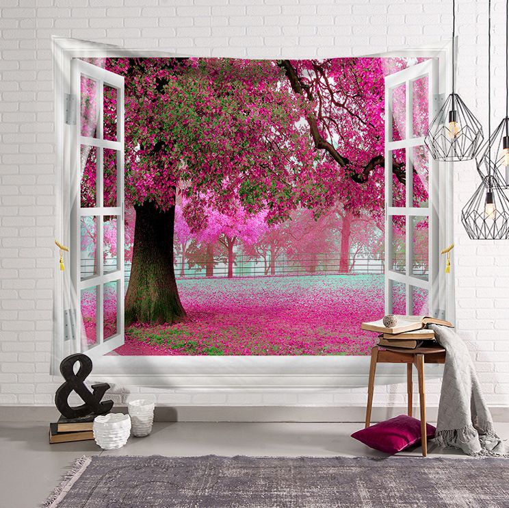 Three Dimensional Natural Scenery Photo Background Tapestry