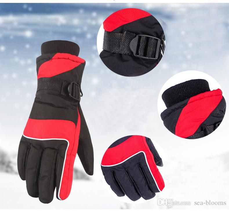 red ski gloves mens