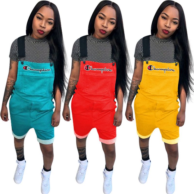 champion overalls shorts