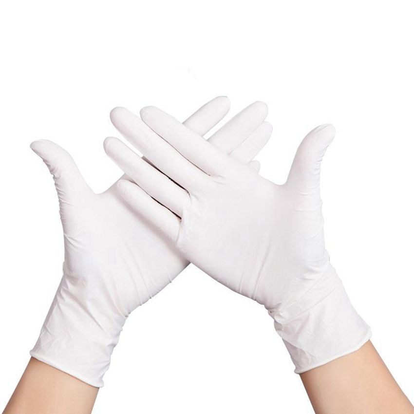 Gants en nitrile (Blanc S)