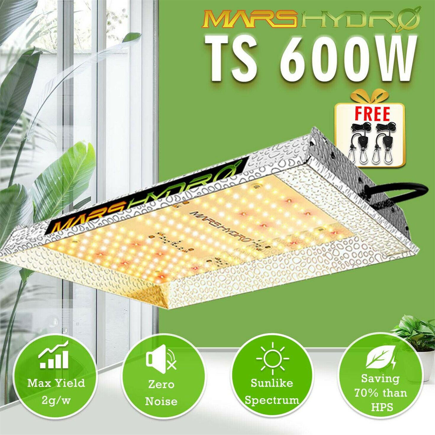 Mars Hydro TS 600W LED Grow Light Sunlike Full Spectrum Lamp Indoor Veg HPS HID 