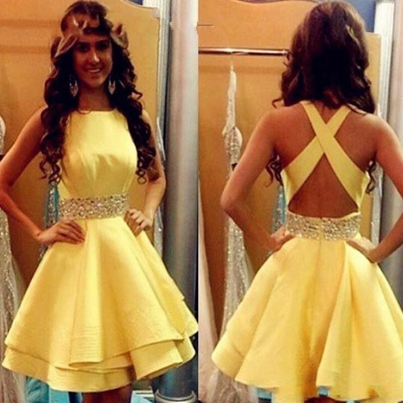 homecoming yellow dresses