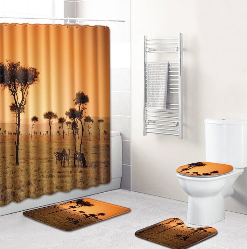 Floor Mat Door Bathroom Rug Bath Mats, Matching Shower Curtain And Rug Sets