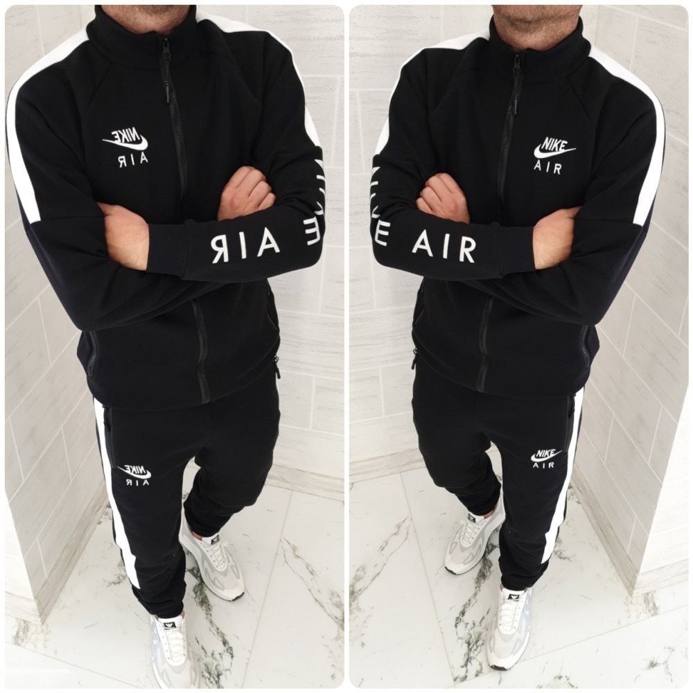 black nike air tracksuit