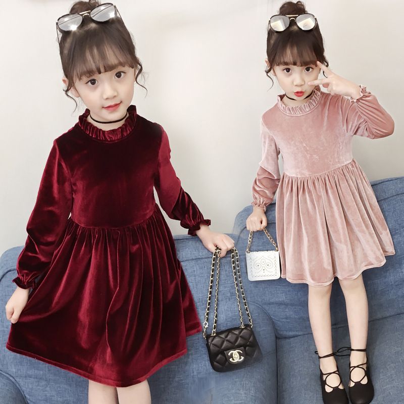 velvet frocks for kids