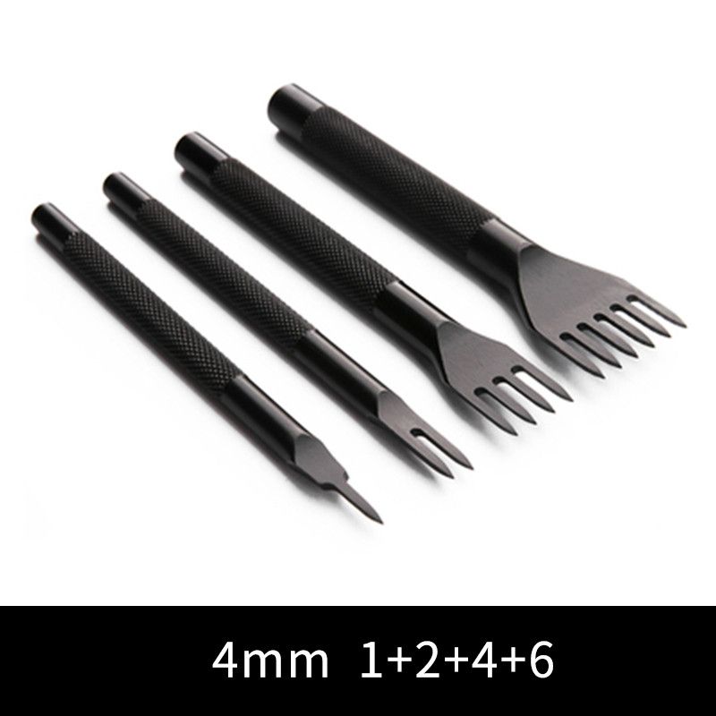 3//4//5//6mm Craft Pricking Iron Diamond Stitching Chisel Leather Hole Punches Tool