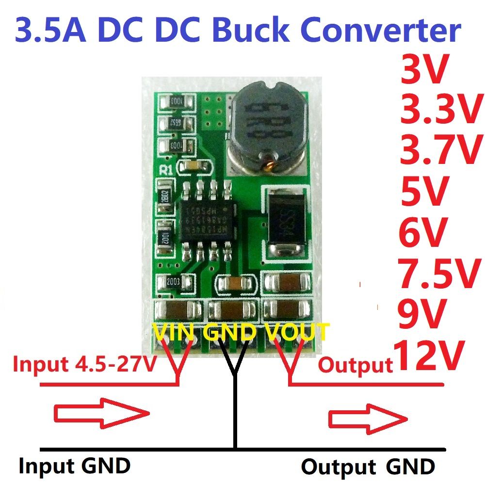 DC-DC Mini Buck Step Down Converter Regulator Power Supply Module//Board 12v 3A