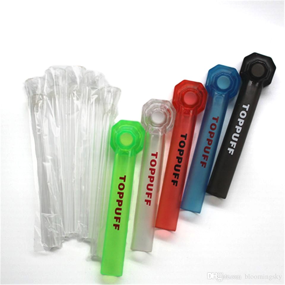 For Top Puff Hookah Portable Water Bong Glass Pipes Smoke Herb Random Color 