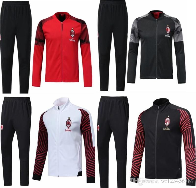 Compre 2018 2019 Conjunto De Chaqueta De Supervivencia Del Chándal AC Milan 18 19 CALHANOGLU Chaqueta De Fútbol Con Cremallera Completa Chándal De Ropa Deportiva A 34,56 € Del Qy1984 | DHgate.Com