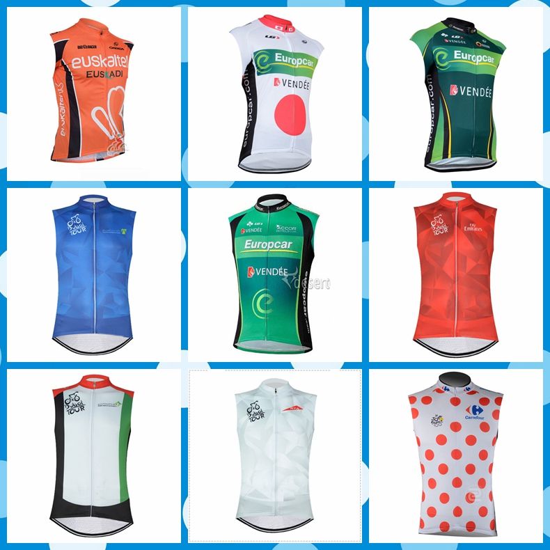 TOUR OF DUBAI Multiple Team Cycling Sleeveless Jersey Vest Wholesale
