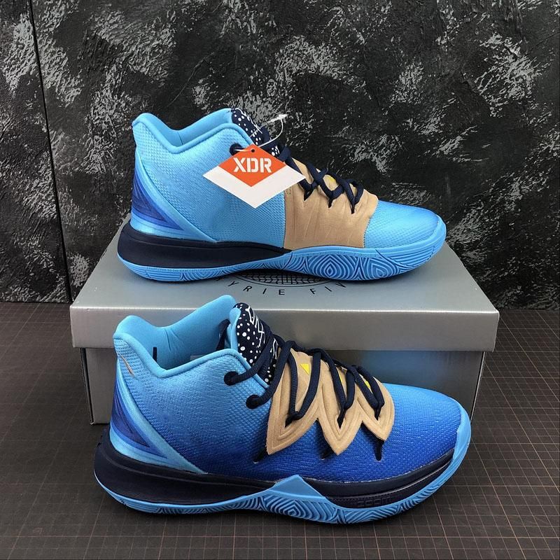 Free Shipping Nike Kyrie 5 Philippines Navy Blue Gold Price