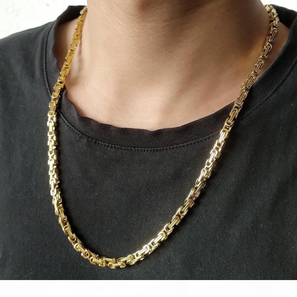 Men Jewelry Metal Necklace 24inch Gold 