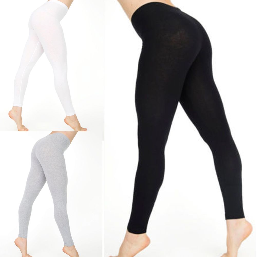 white cotton leggings