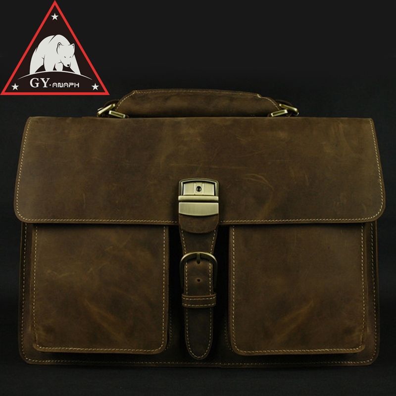Compra ANAPH Bolsa De Trabajo Para Hombre, Maletín De Cuero De Vaca Gruesa, Maletines  Ejecutivos Para Hombres, Bolsa De Ordenador Portátil De 16 , Café # 149829  Barato | Entrega Rápida Y Calidad | Es.Dhgate