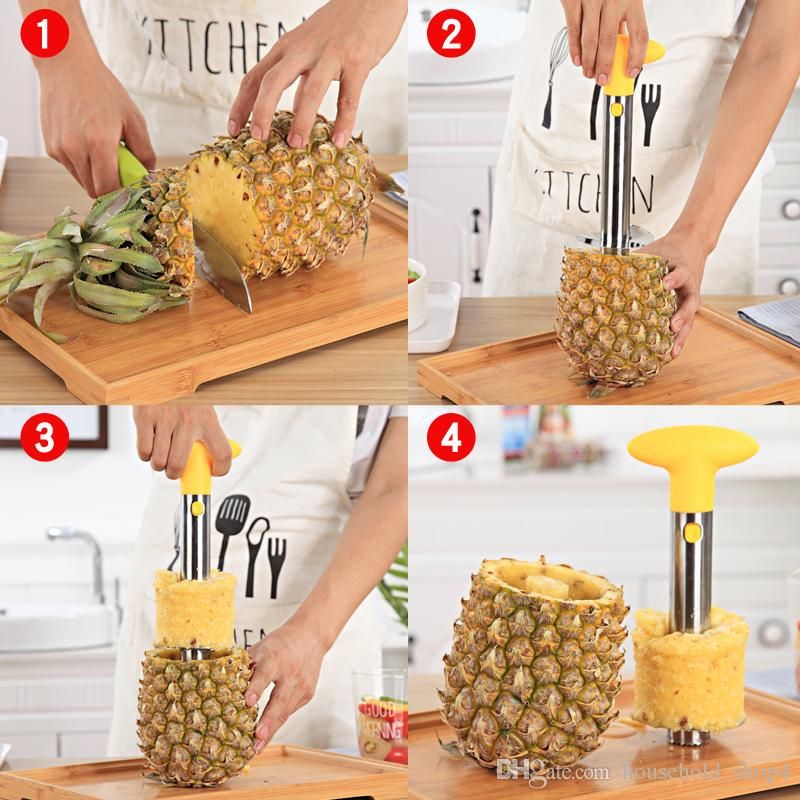 Frosted handle and Stainless Steel New Pineapple Peeler Corer & Slicer Frosted handle and Stainless Steel New Pineapple Peeler Corer & Slicer