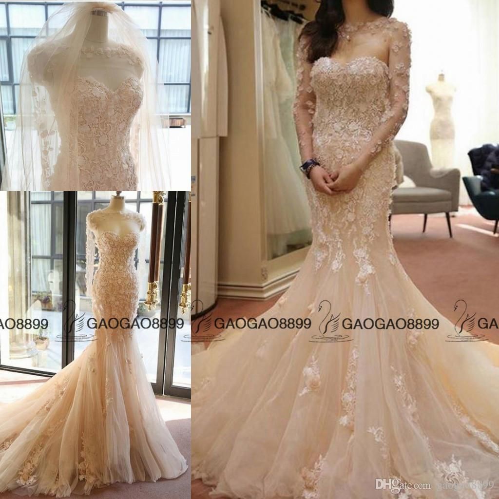 floral mermaid wedding dress