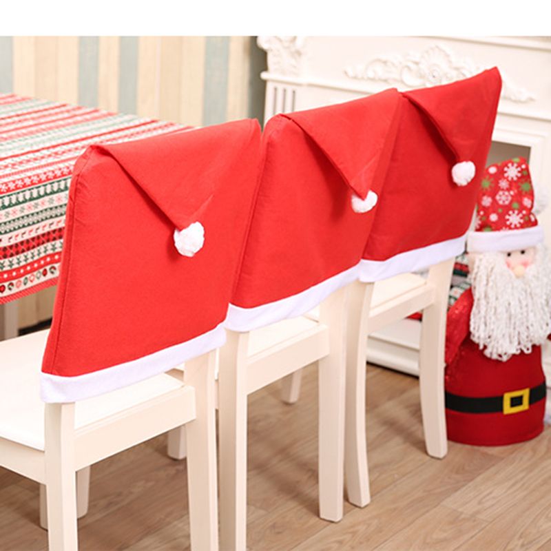 Non Woven Christmas Chair Covers Santa Claus Hat Xmas Chair Case Christmas Decorations Home Party Dinner Table Decor House Decoration Christmas House Decoration For Christmas From Rudelf 24 11 Dhgate Com