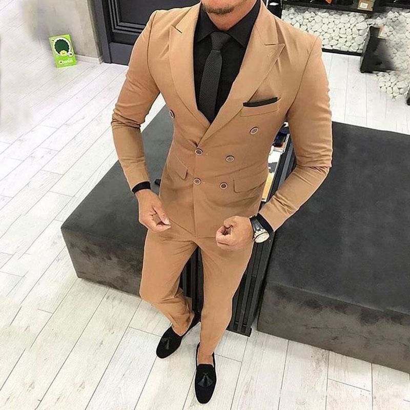 Acquistare New Slim Fit Kaki Uomo Abiti Da Sposa Sposo Smoking Da Smoking 2  Pezzi Giacca + Pantaloni Sposo Sposo Best Man Prom Business Wear Giacca 15  Economico | Consegna Veloce E Qualità | DHgate Italy