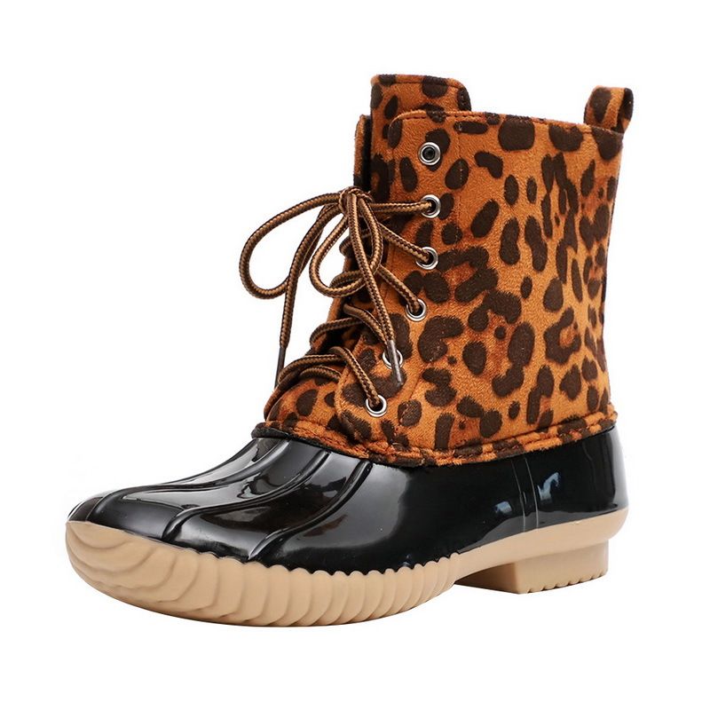 leopard duck boots wholesale