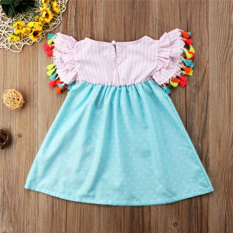 Summer Toddler Baby Kids Girls Flamingo Casual Dress Sundres Clothes Age 1-6T