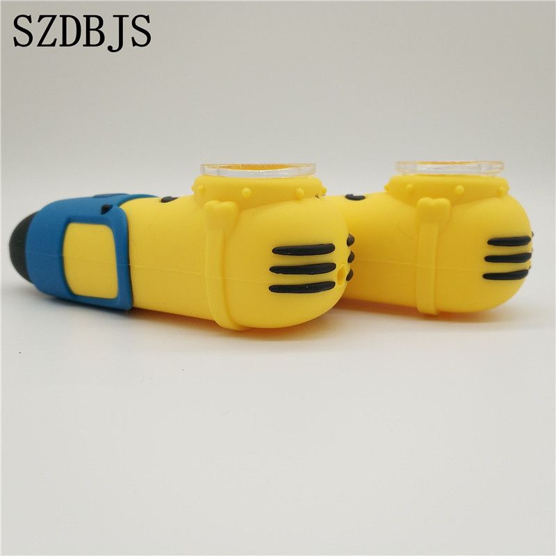 Grosshandel Die Neueste Silikon Handpfeife Rauchen Zubehor Glasrohr Lustige Minion Glasrohr Kopf Tabakpfeife Bunte Umweltschutz Smo Von Fuhong2018 2 49 Auf De Dhgate Com Dhgate