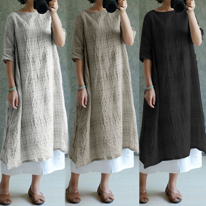 latest linen dresses 2019